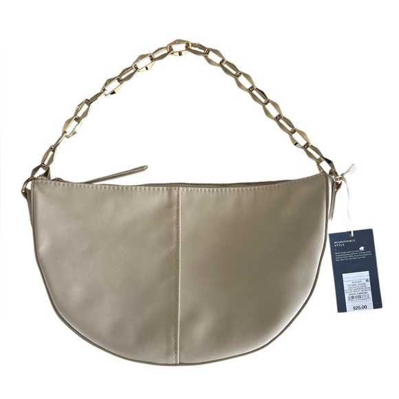 Universal Thread Women's Slouched Half Moon Shoulder Bag Cream - Picture 1 of 5